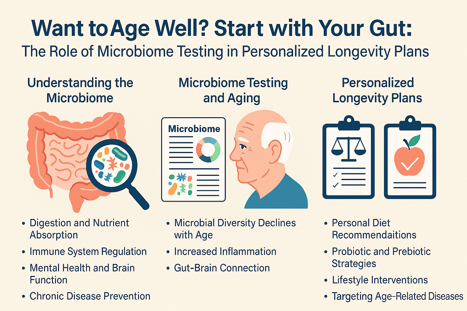 Want to Age Well? Start with Your Gut: The Role of Microbiome Testing in Personalized Longevity Plans - InnerBuddies