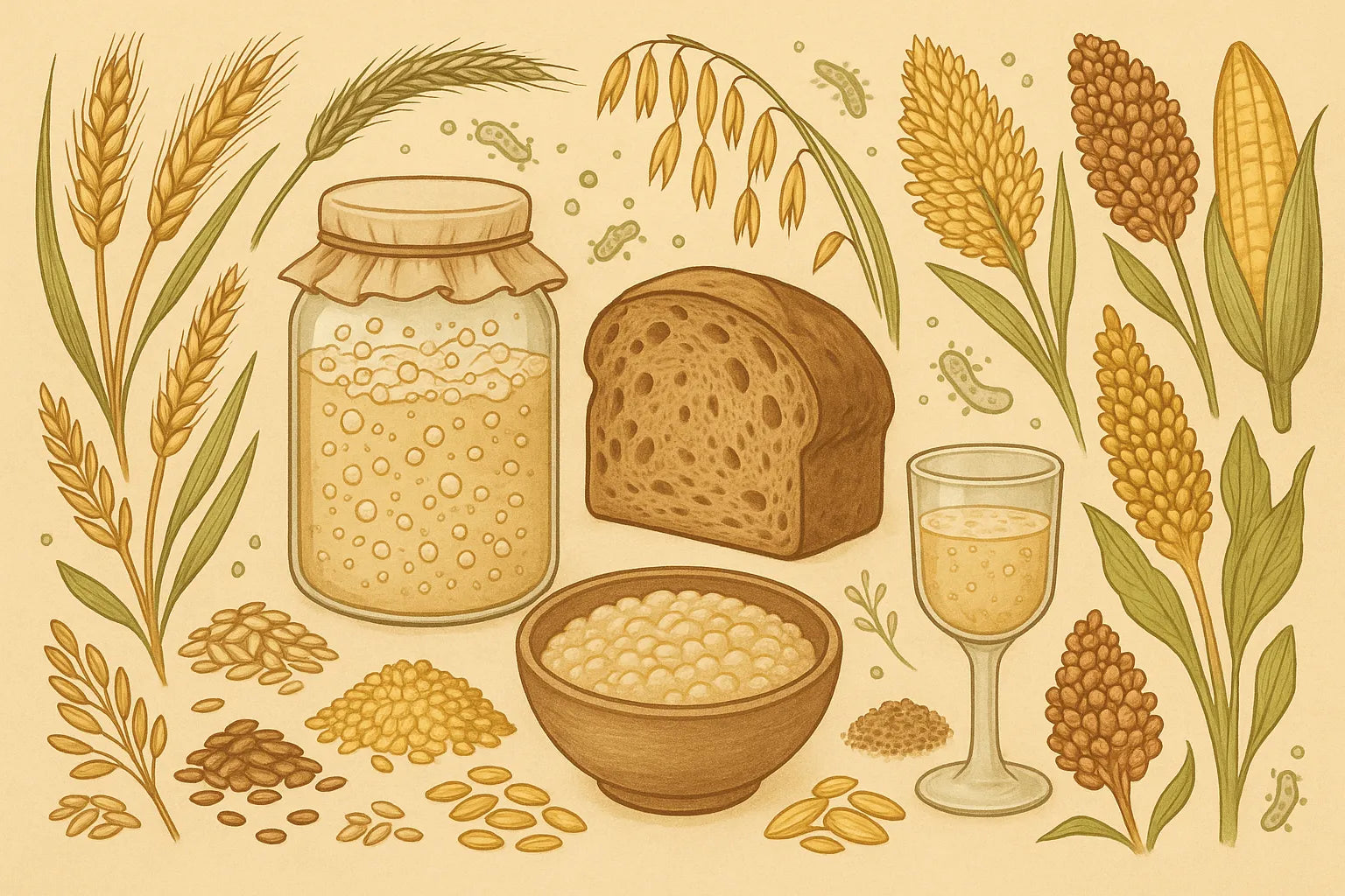 What grains are fermented