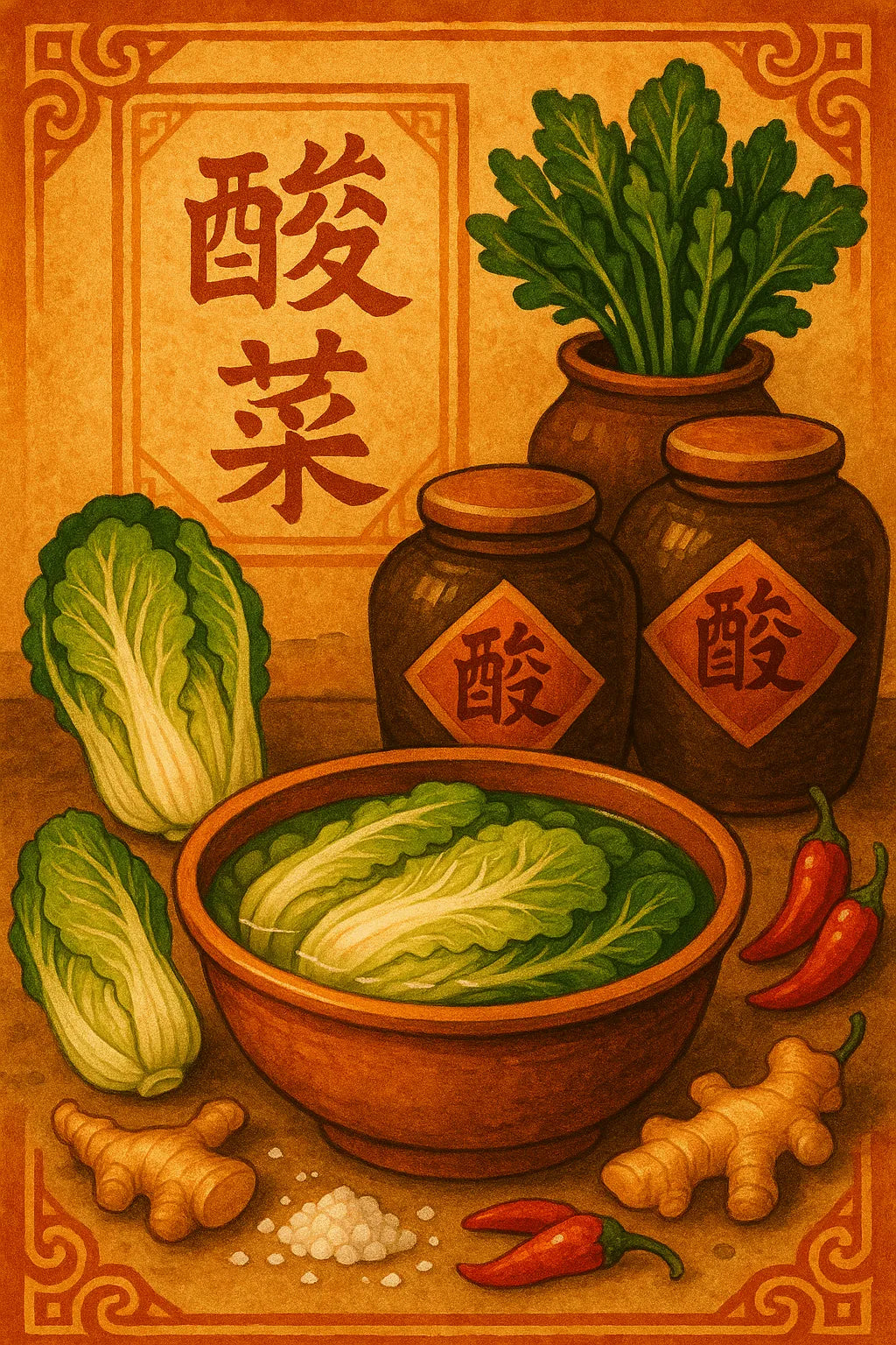 What is the Chinese fermented cabbage called