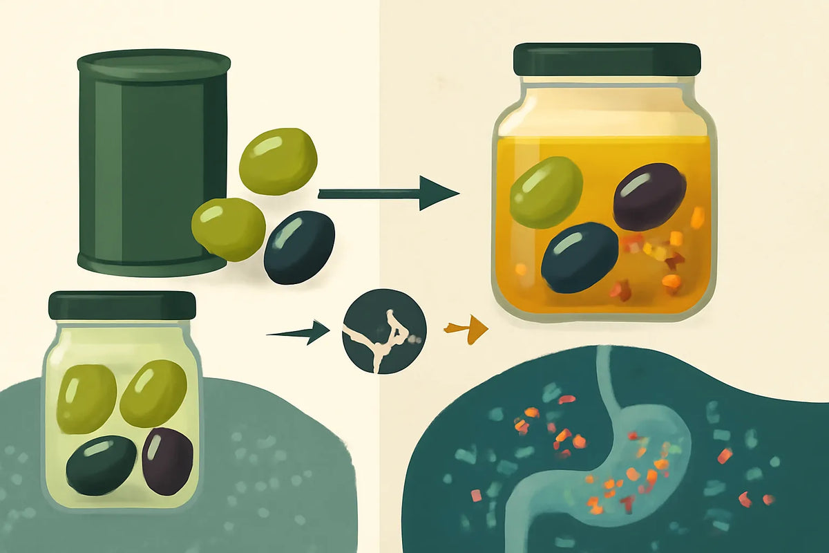 difference between regular olives and fermented olives