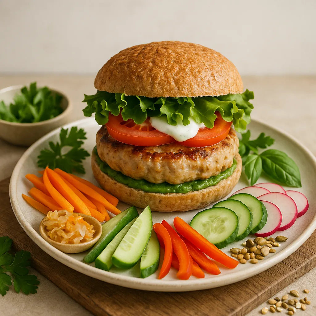 Air fryer turkey burger