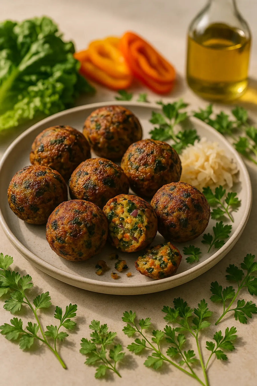 Air fryer vegetable balls