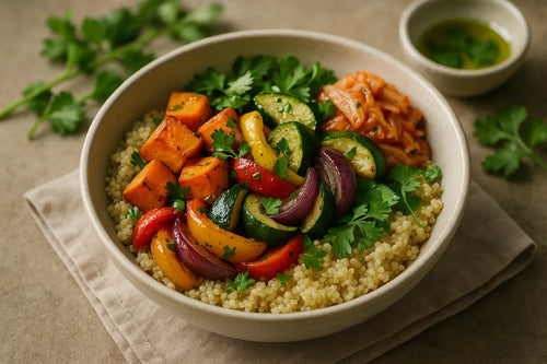 Amaranth Bowl with Roasted Vegetables
