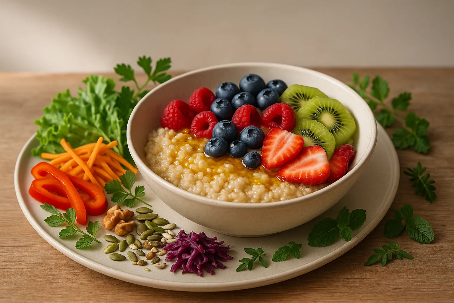 Amaranth Breakfast Bowl with Berries