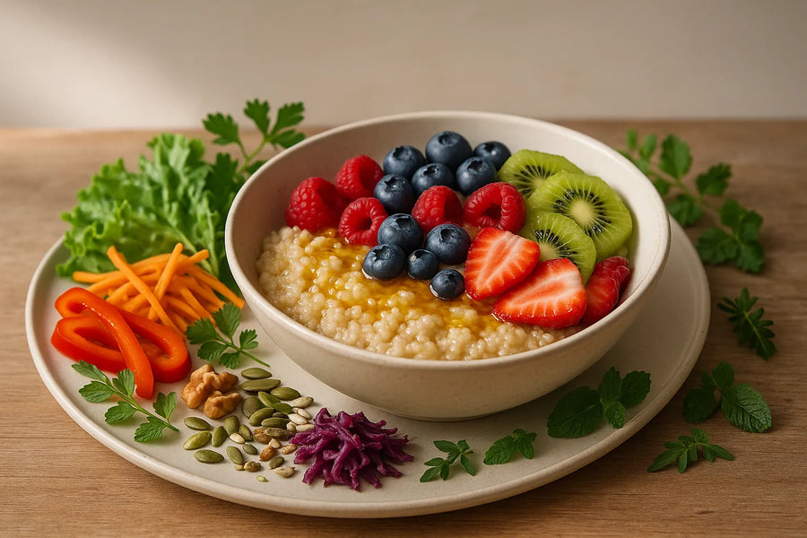 Amaranth Breakfast Bowl with Berries
