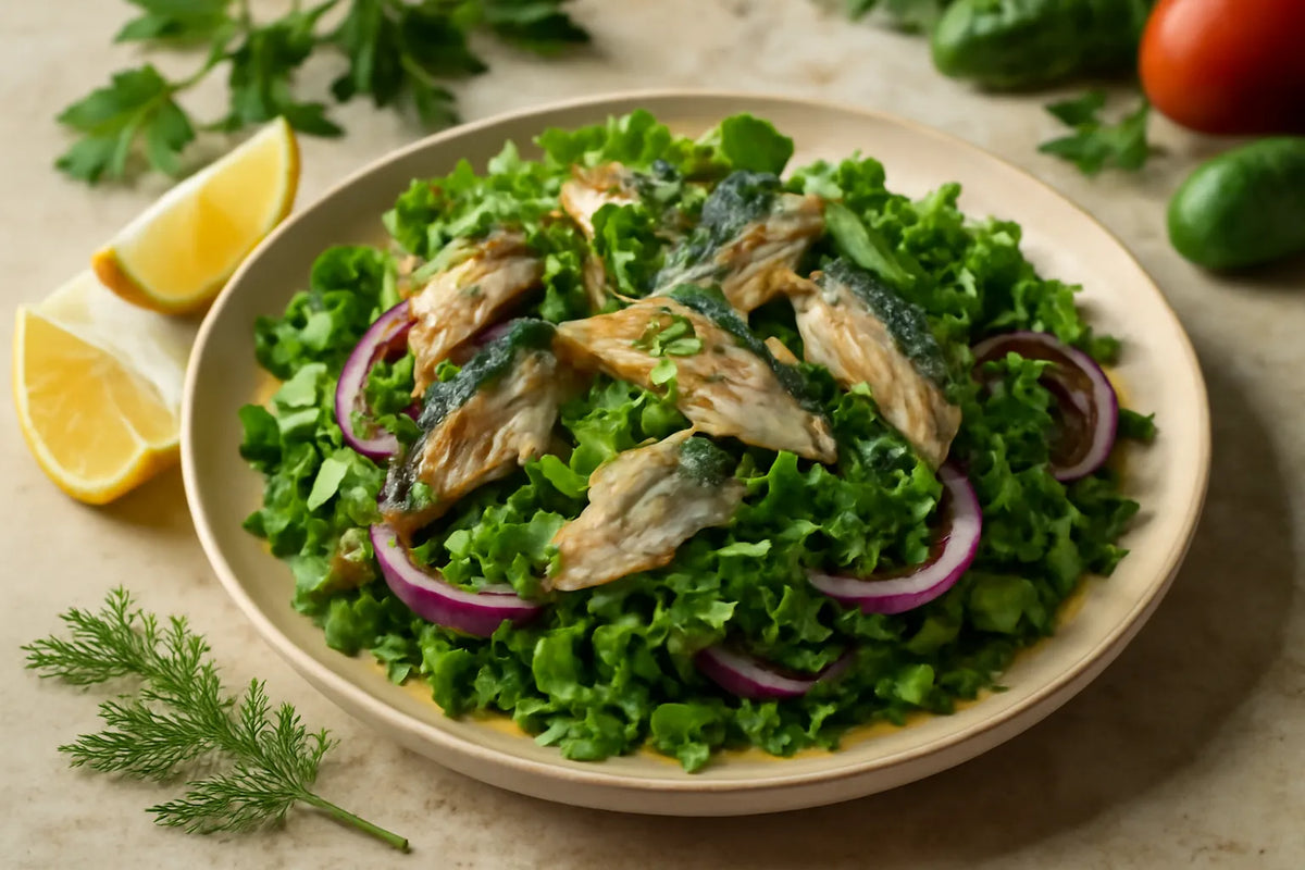 Anti-Inflammatory Mackerel Herb Salad