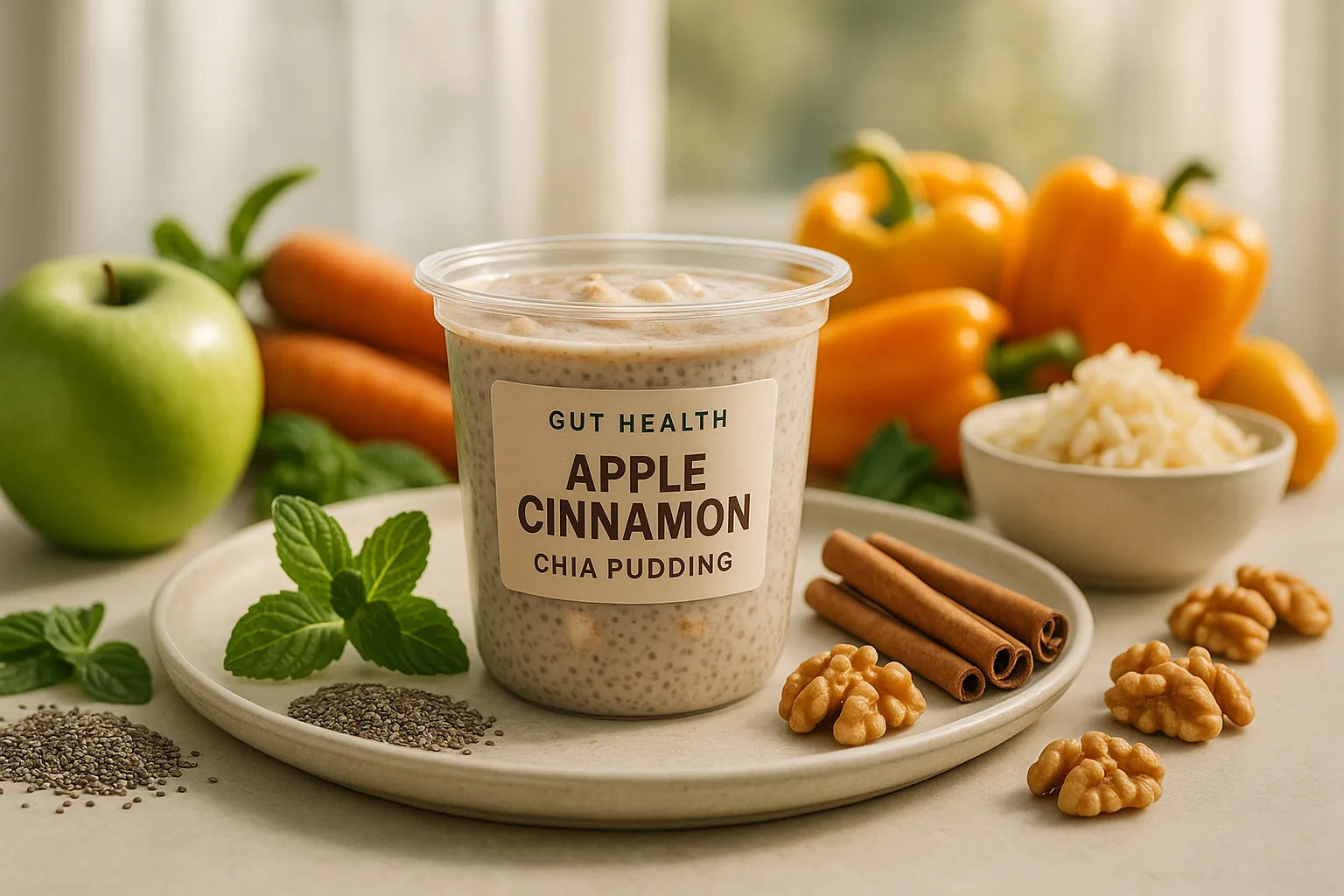 Pudding chia z jabłkiem i cynamonem