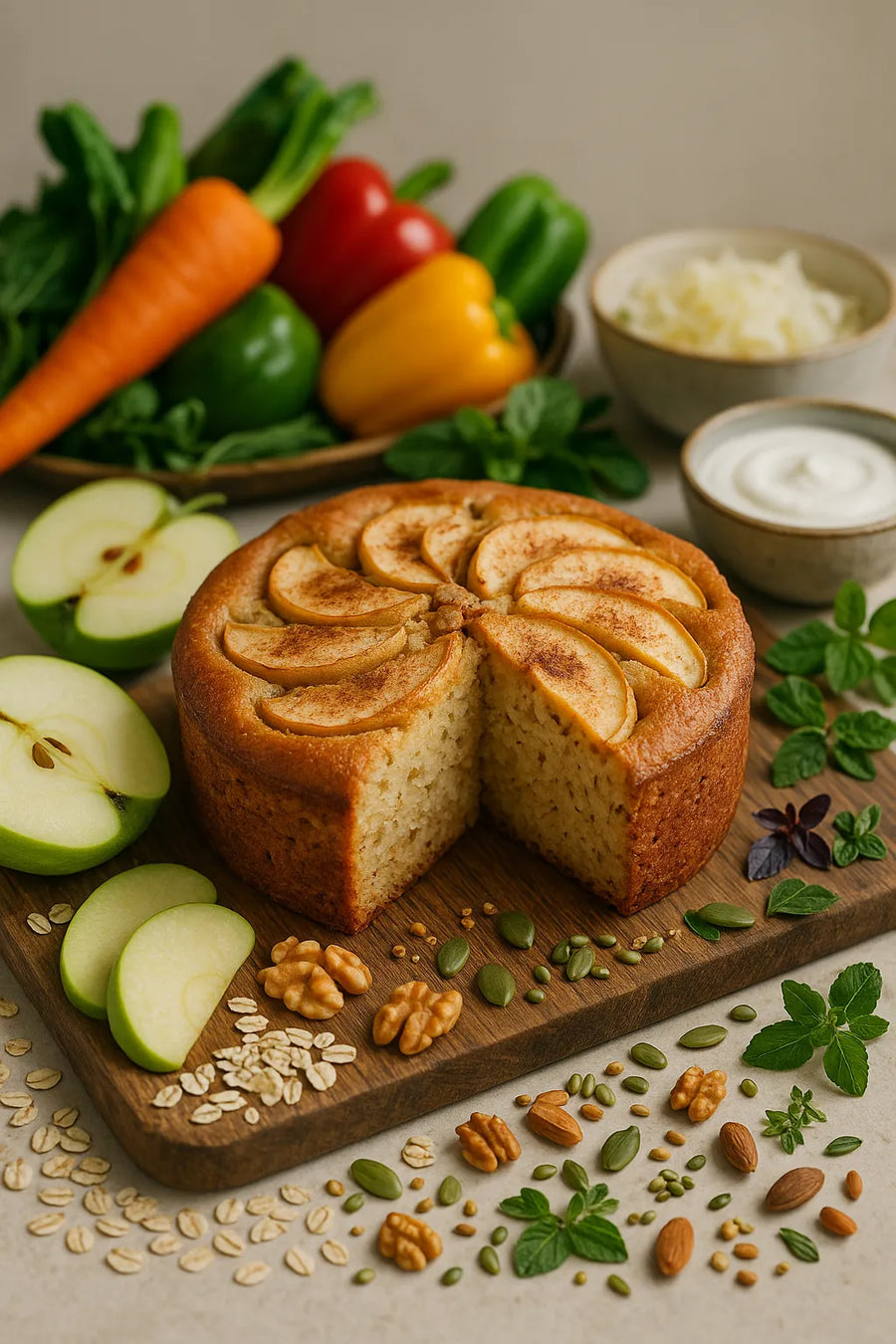 Apple Cinnamon Kefir Cake