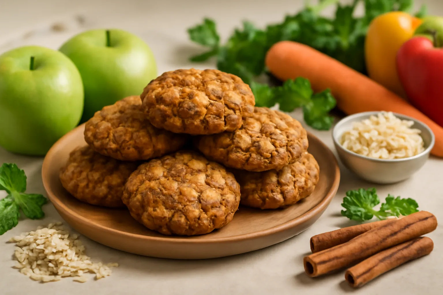 Apple cinnamon oatmeal cookies