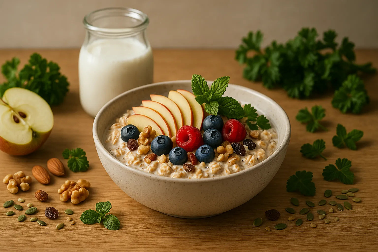 Apple Kefir Bircher Muesli