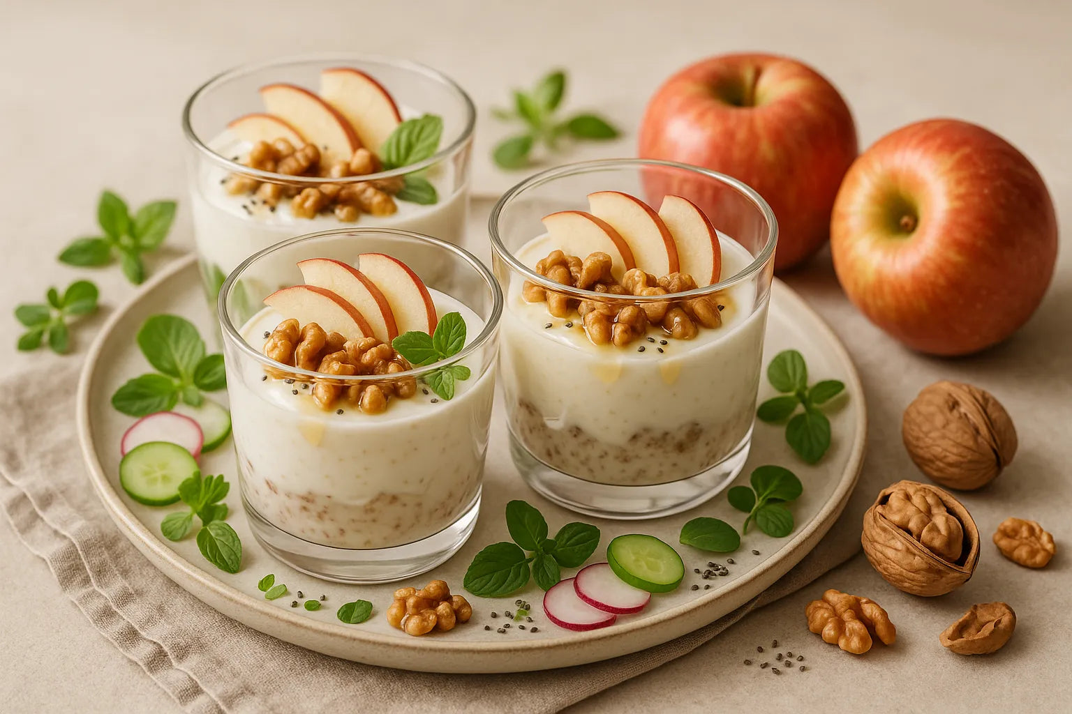 Apple Walnut Yogurt Cups