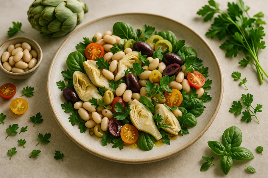 Artichoke White Bean Olive Salad