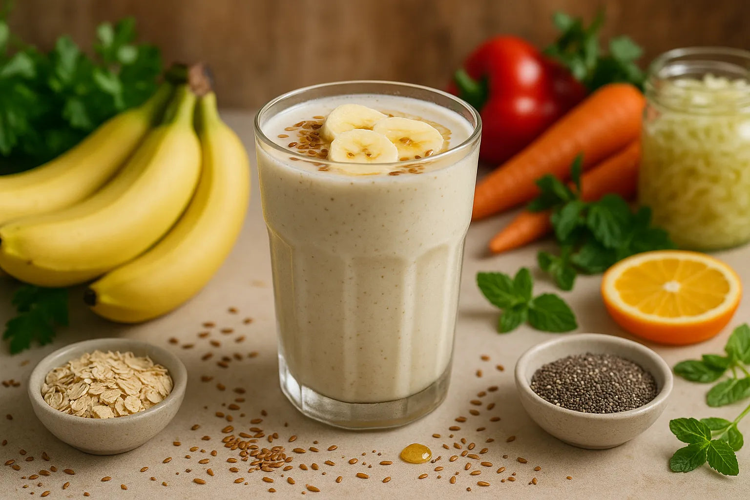 Banana Flax Kefir Shake