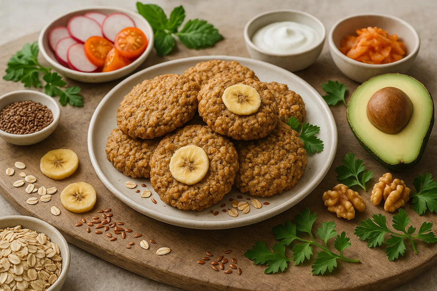 Banana Flax Oat Cookies