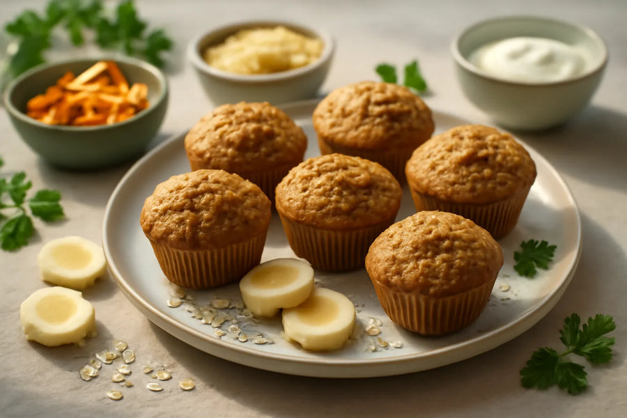 Banana oatmeal muffins
