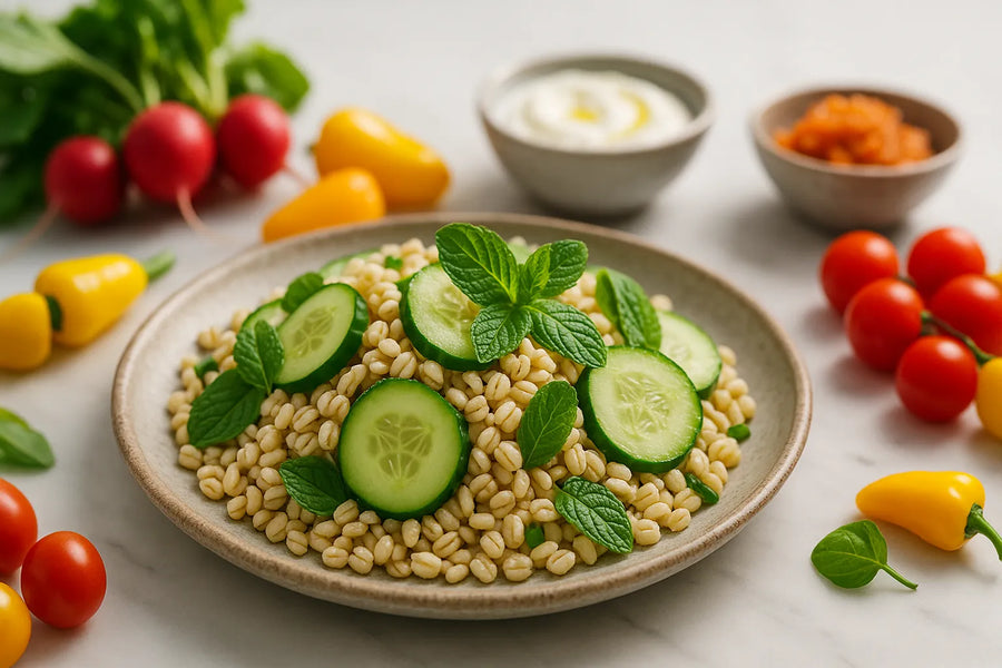 Barley Cucumber Mint Salad