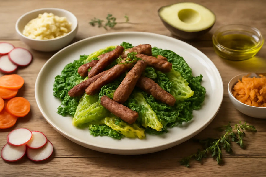 Beef strips with savoy cabbage