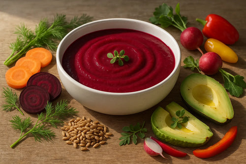 Beetroot soup with dill