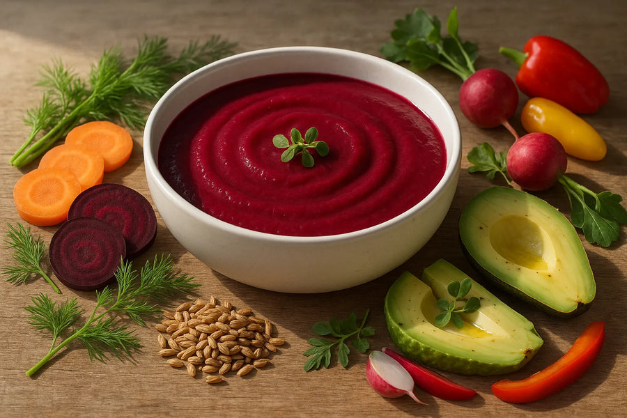 Beetroot soup with dill