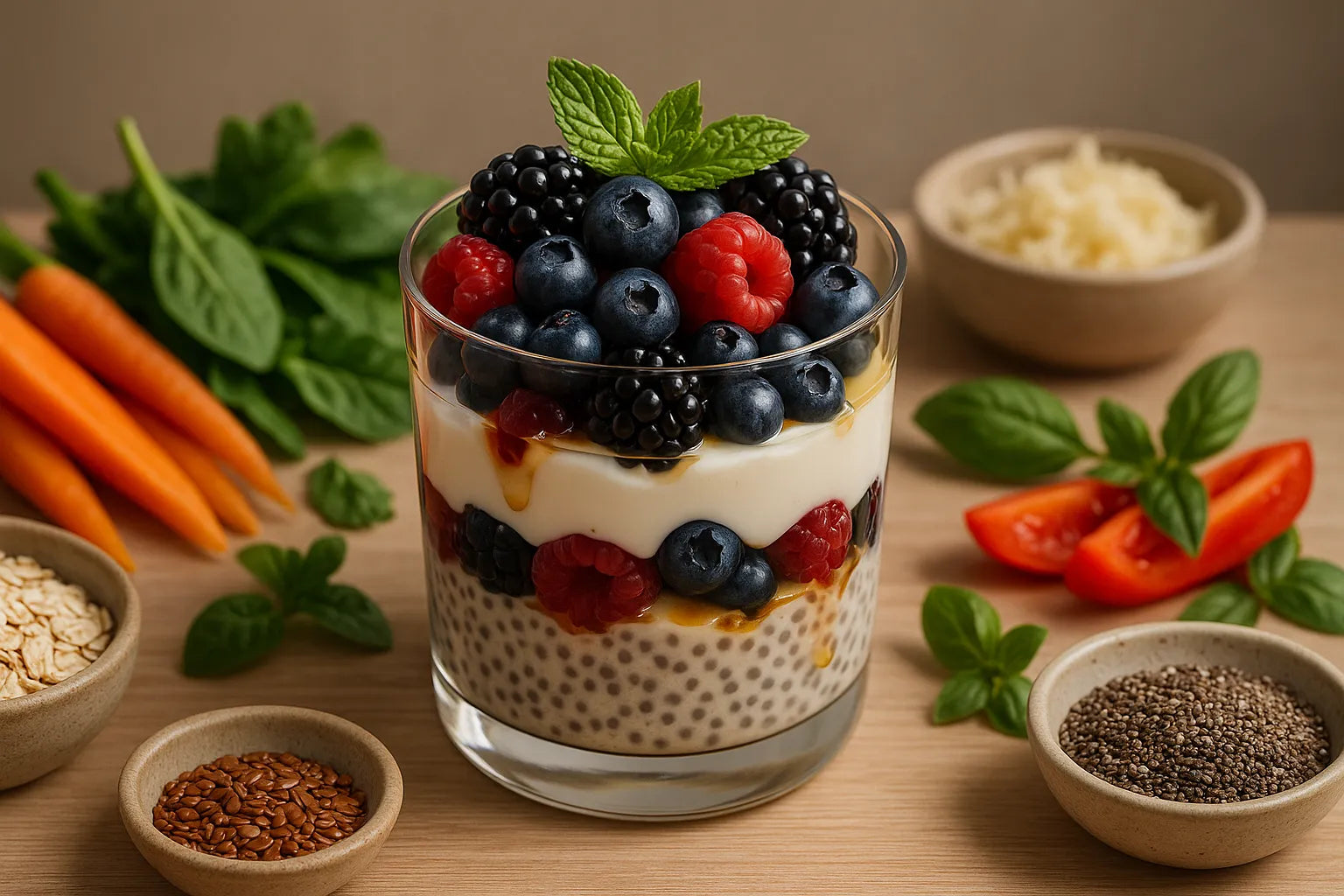 Berry Chia Yogurt Parfait Cups