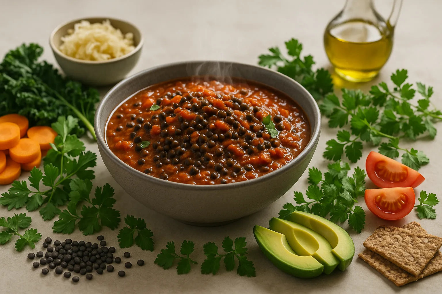 Black Lentil Tomato Stew