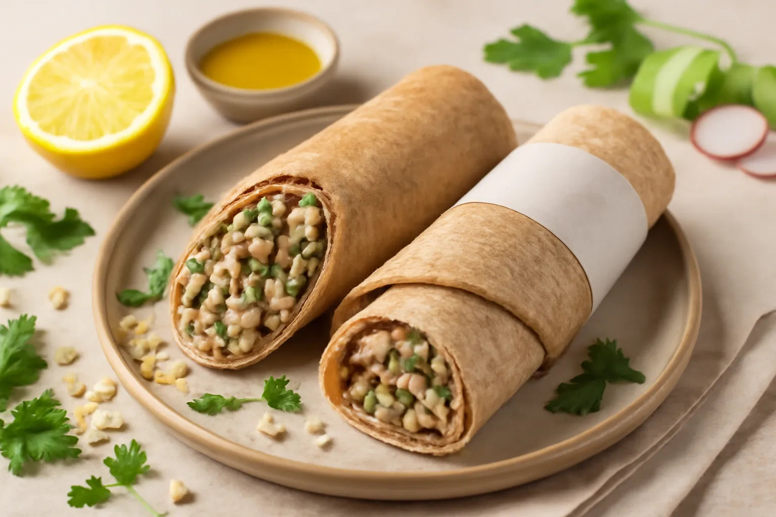 Wrap de sardinas y cebada apto para cuidar la glucemia