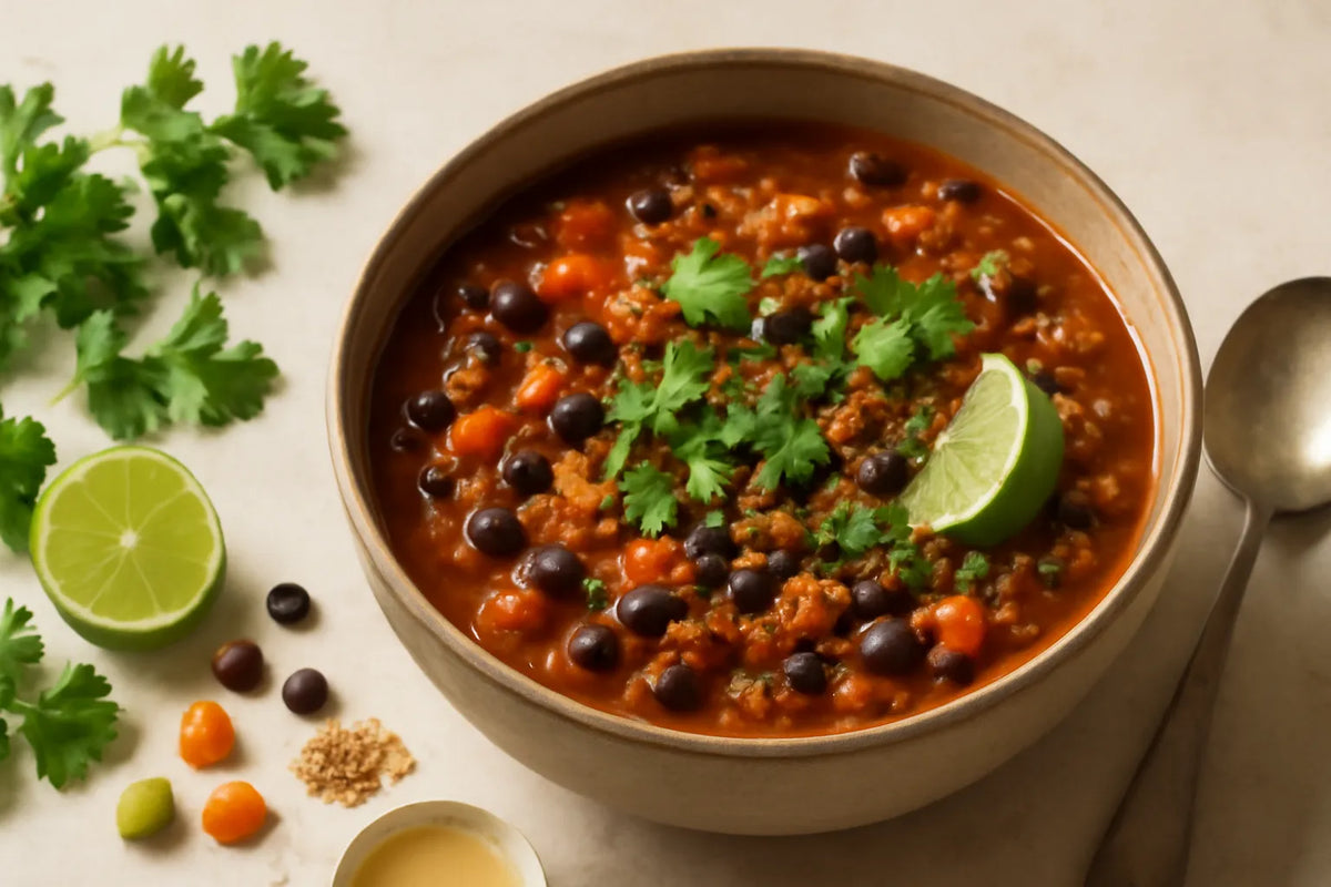 Zuppa di tacchino e fagioli neri adatta a chi controlla la glicemia