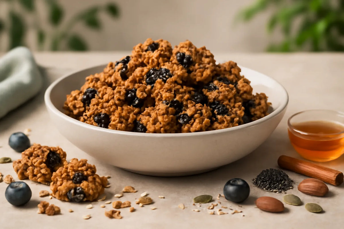 Blueberry Chia Granola Clusters with Gut-Friendly Fiber