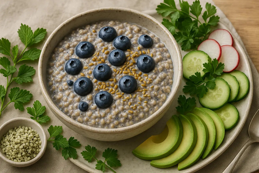 Blueberry Flax Overnight Buckwheat
