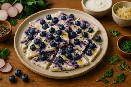 Blueberry Kefir Frozen Yogurt Bark