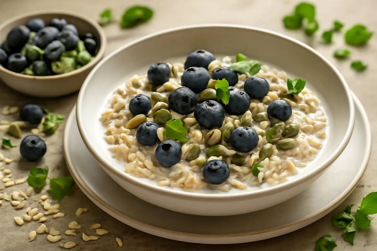 Bircher Muesli z borówki i pestek dyni