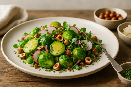 Brussels sprout salad with hazelnuts