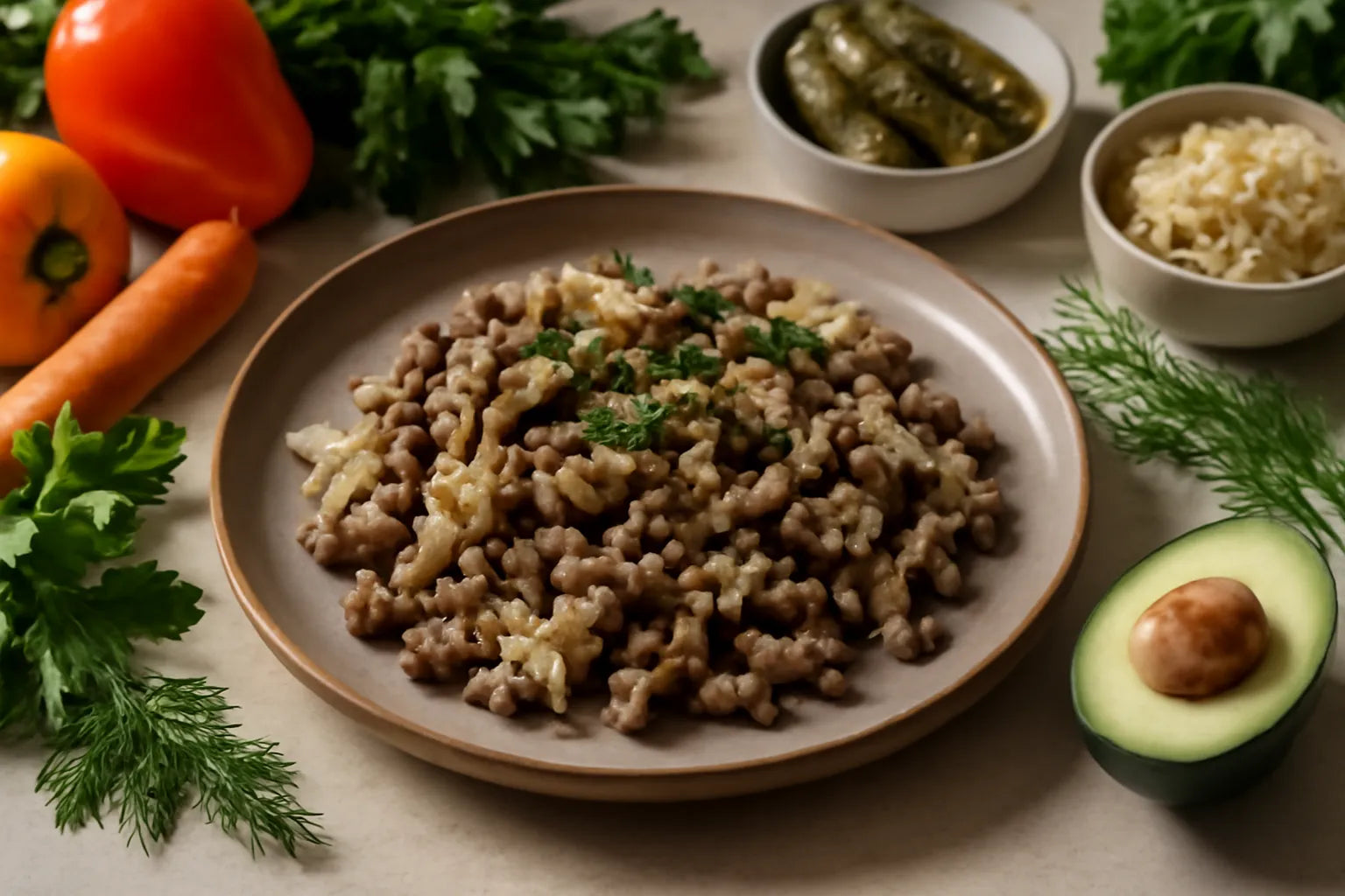 Buckwheat spaetzle with cabbage