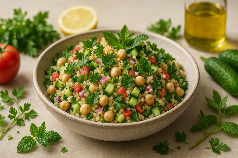 Bulgur Salad with Herbs and Chickpeas