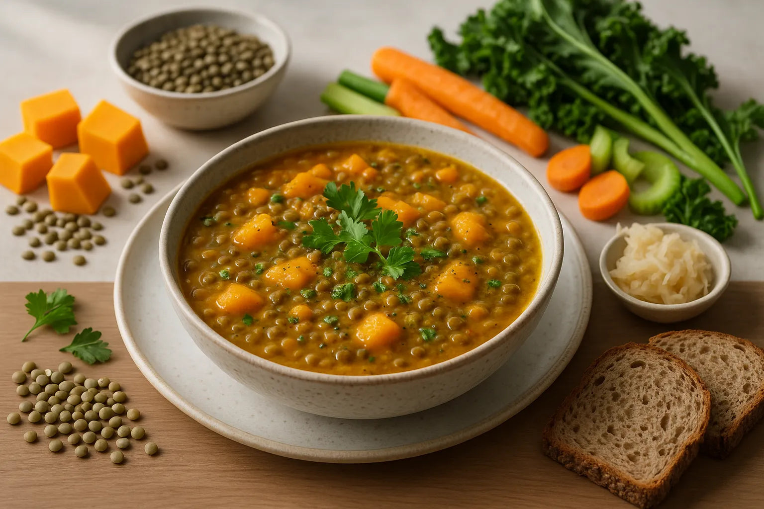 Butternut Squash Lentil Soup