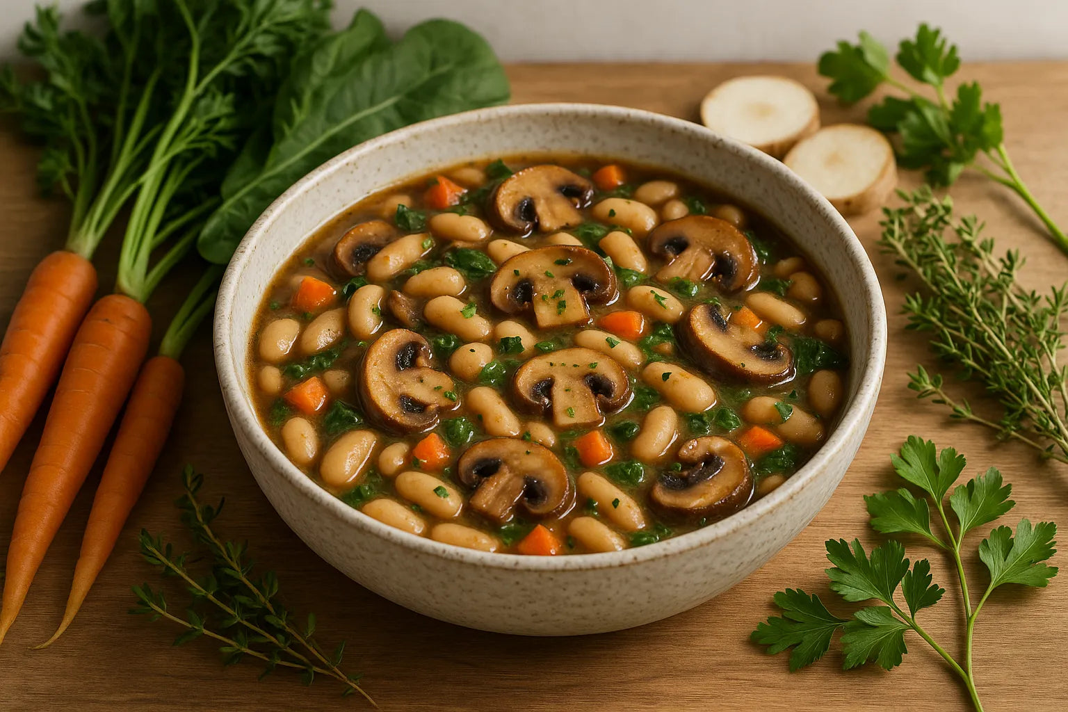 Cannellini Bean Mushroom Stew