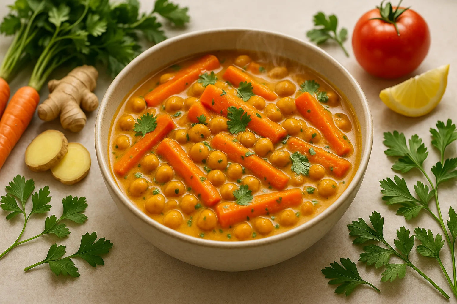 Karotte Kichererbse Ingwer Curry