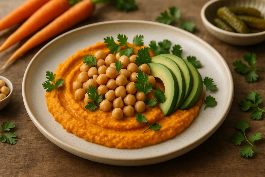 Carrot mash with chickpeas