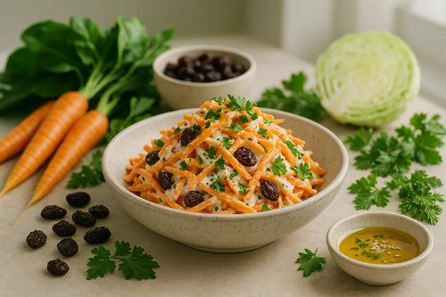 Carrot Raisin Yogurt Slaw