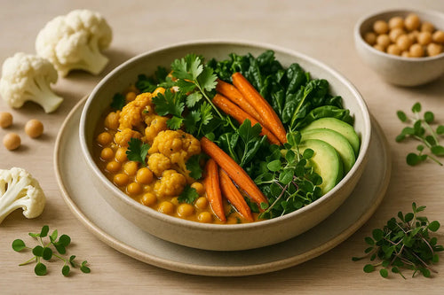 Cauliflower Chickpea Curry Bowl