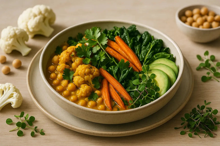 Cauliflower Chickpea Curry Bowl