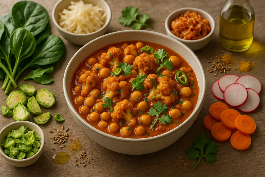 Cauliflower Chickpea Masala