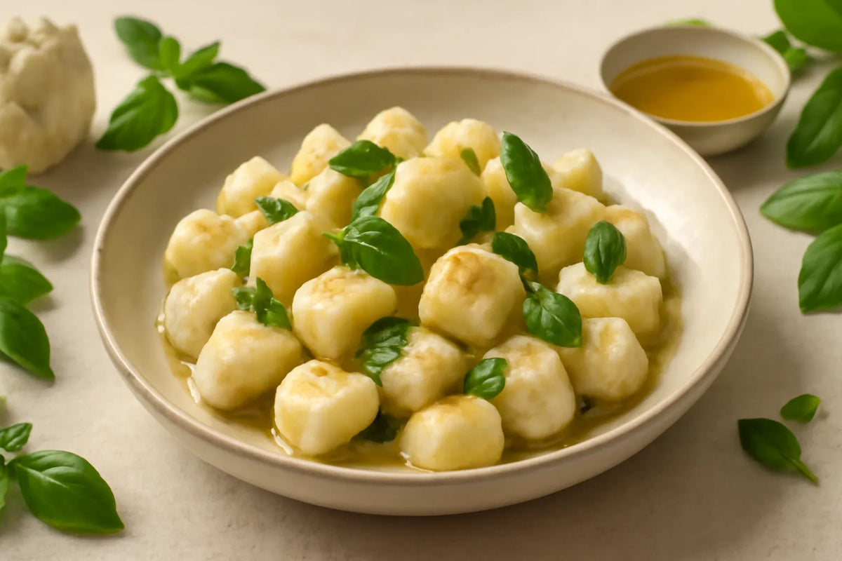 Cauliflower gnocchi with basil