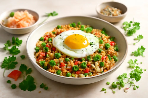 Cauliflower rice fried rice with egg