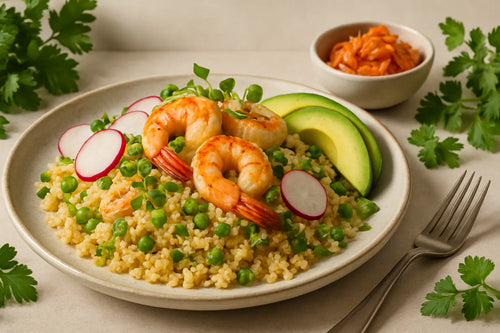 Cauliflower rice with shrimp