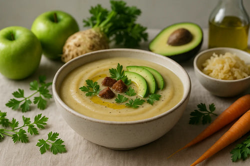 Celeriac soup with apple