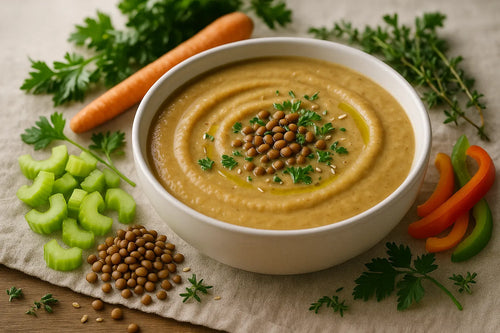 Celery Root Lentil Soup
