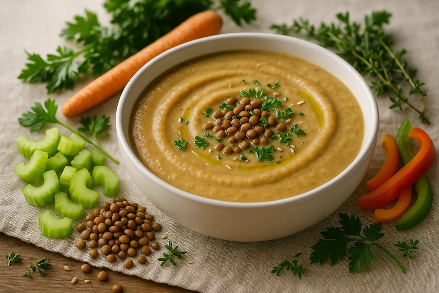 Celery Root Lentil Soup