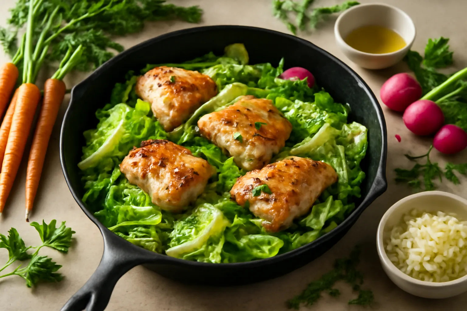 Chicken cabbage skillet