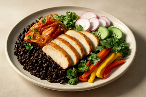 Chicken Kimchi Black Rice Pokebowl